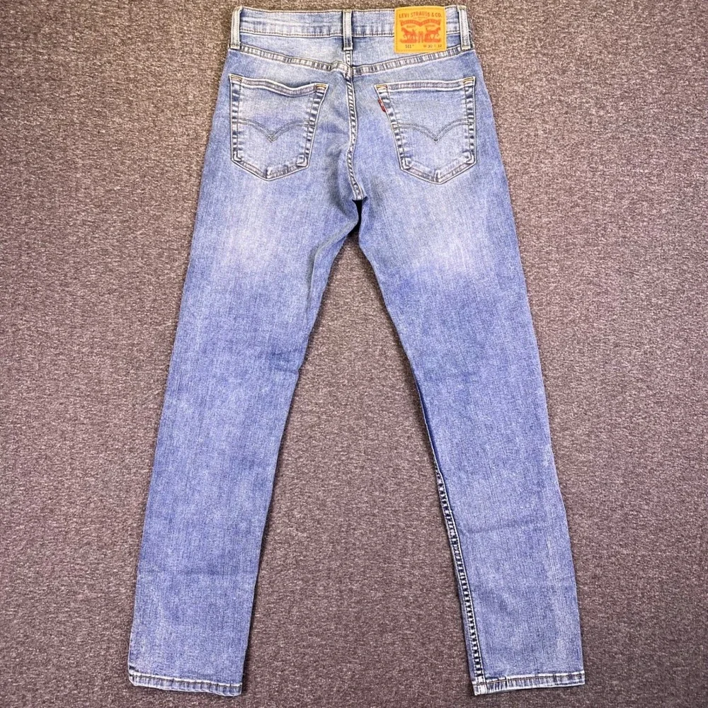 Levis 511 Jeans‎ Mens 29x31 Blue Marble Fade Slim Stretch Denim Classic Casual